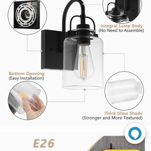 WALL SCONCE (MATTE BLACK) - Picture 3 of 6